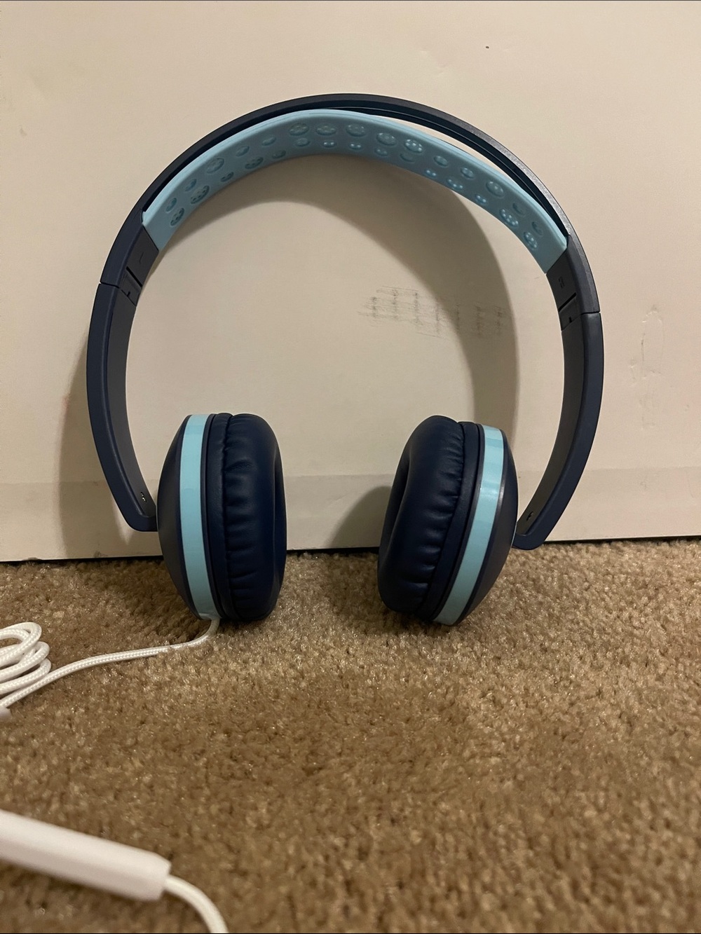 Navy/Light Blue Adjustable Wired On-Ear Headphones Seenda Kids